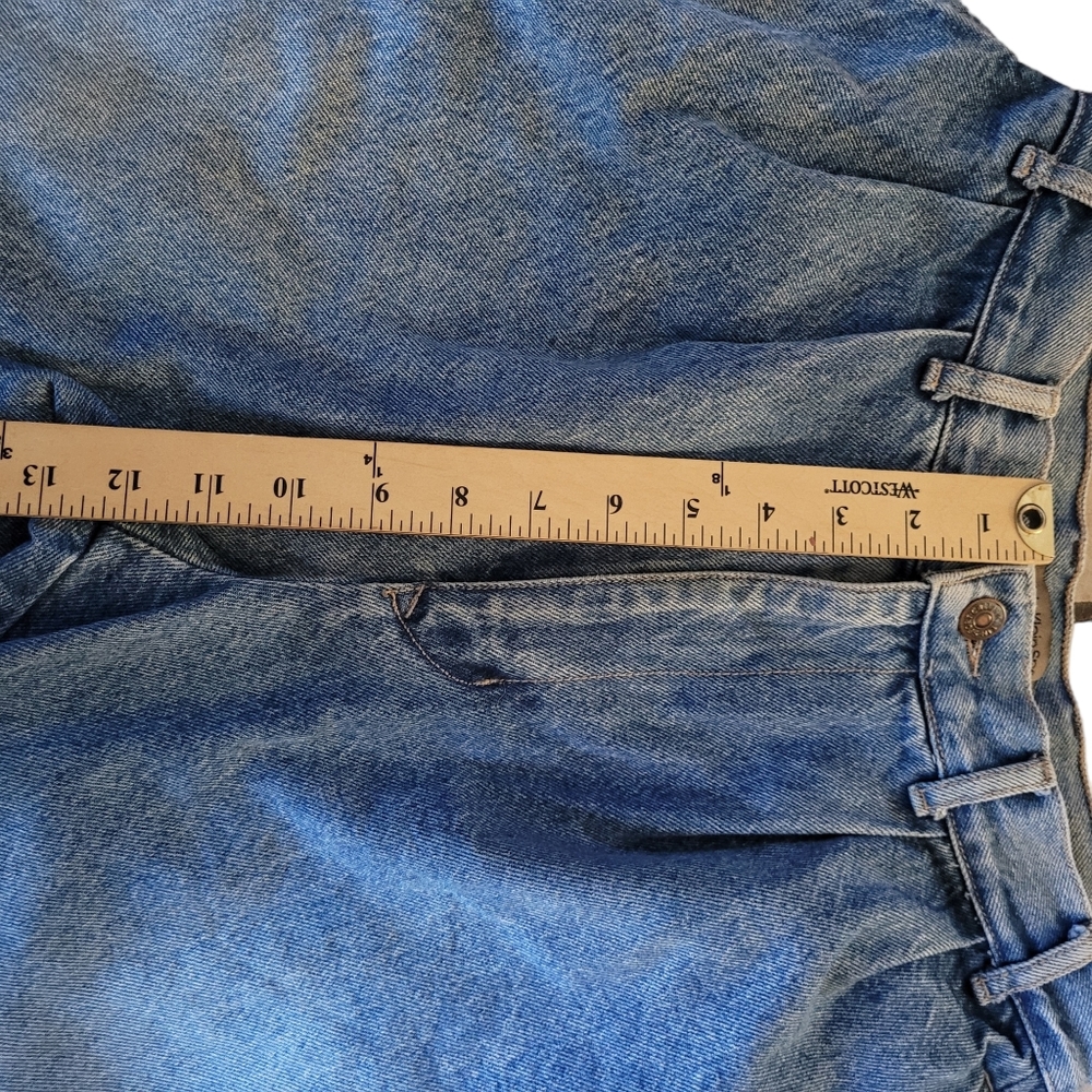 80s Calvin Klein Jeans Mens 31 Blue Denim Straight Leg Pleated 80s USA Made - Picture 8 of 13